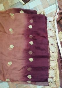 Brown Salwar Suit With Dupatta