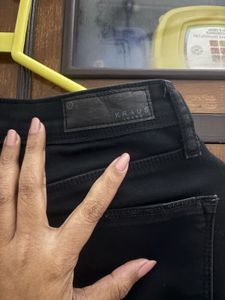 Black Flared Denim Jeans