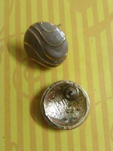 Vintage Round Button Earrings