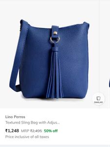 Lino Perros Navy Blue Sling Bag