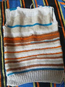 Striped Knitted handmade Sweater Vest