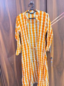 Orange/white Tie-Dye Shrug NOT KURTA