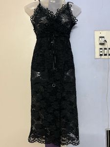 Black See Through Designer One Piece