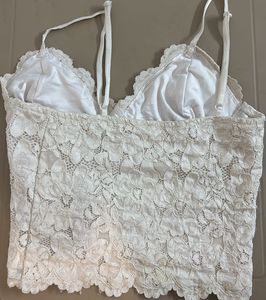 White Lace Bralette Crop Top