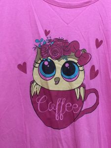 Women’s Homewear Coffee Owl Oversized T-shirt Dress