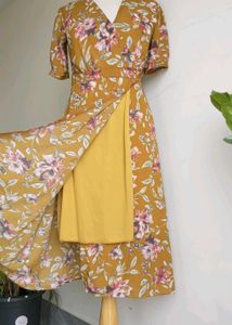 Chiffon Floral Wrap Around Dress