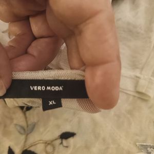 Grey Floral Embroidered net party Top