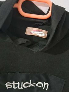 Stuck On Cropped Hoodie
