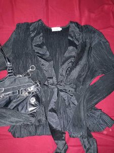 Vintage Black Tie-Front Wear