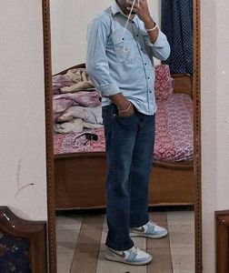 on sale blue straight fit