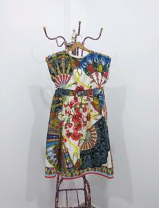 Vintage Multi Printed Mini Dress