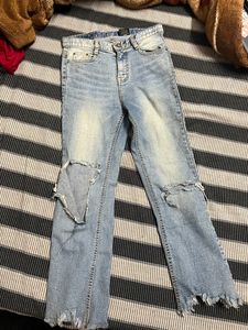 Blue Ripped Jeans.