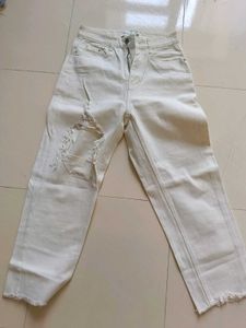 Ripped White Jeans