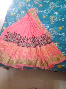 Fancy Desginer Saree With Stitched Blouse