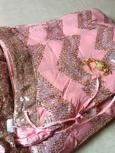 Beautiful Peach Pink Lahenga
