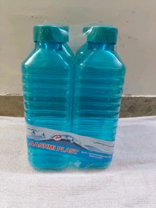 Set of 4 Blue Water Bottles