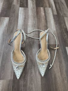 Elegant Pearl Embellished Heels