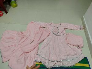 Girl's Pink Ethnic Dress