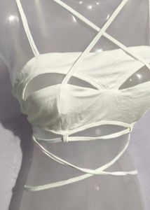 White Strappy Crop Top