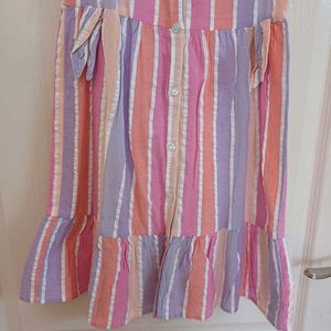 New Fame Forever- Striped A-Line Girls Dress