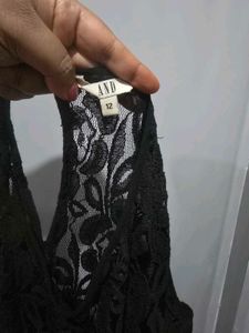 Elegant Black Lace Dress