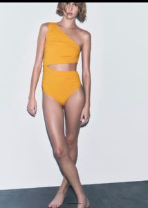 ZARA Assymetric Cut Out Bodysuit / Swimsuit