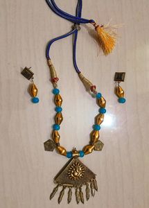 Golden Dholki Beads Set