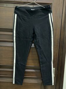 Black Legging With White Stripes