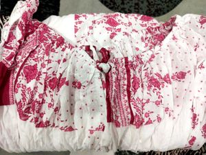 Floral Print Peasant Top
