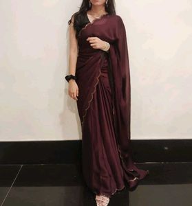 Elegant Maroon Saree