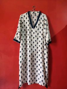 Floral Print A-line Kurti