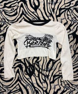 Y2K Black N White Crop Top!