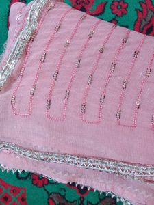 Pink Sequined Fabric