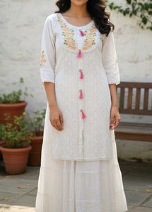 Floral Chikankari Kurta Set