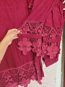 Super Georgeous Suit With Laces &amp; Work At NECK..