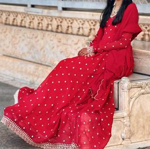 Red Anarkali!