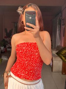 Tube Floral Red