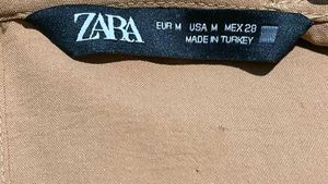 Zara Brown Belt Jumpsuit Classic Office