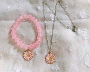 Pretty pink bracelet and chain set🩷