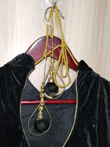 Black Full Sleeve Velvet Blouse (Women&#39;s)