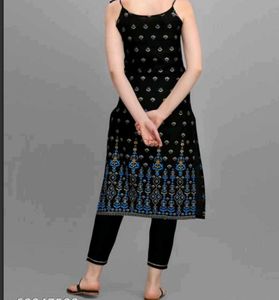 Black Cotton Kurti