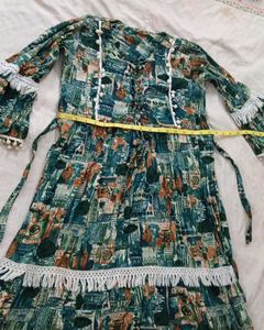 Boho Print Dress midi