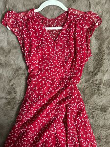 Wrap Around Red Dress