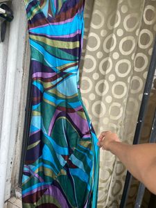 Retro Print Maxi Dress