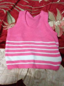 Cute Pink Striped Top