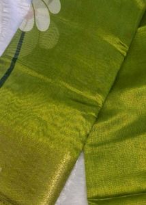 Elegant Orange,green, teal blue Saree