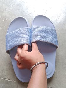 FITFLOP Women&#39;s Blue Slides/Flats