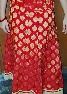 Red & Gold Ethnic Skirt