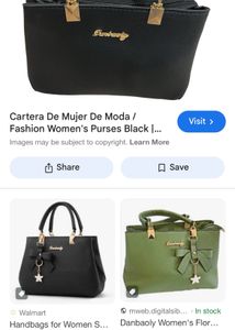 Danbaoly Black Faux Leather Handbag