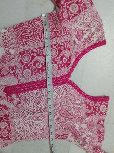 Pink Paisley Print Kurti